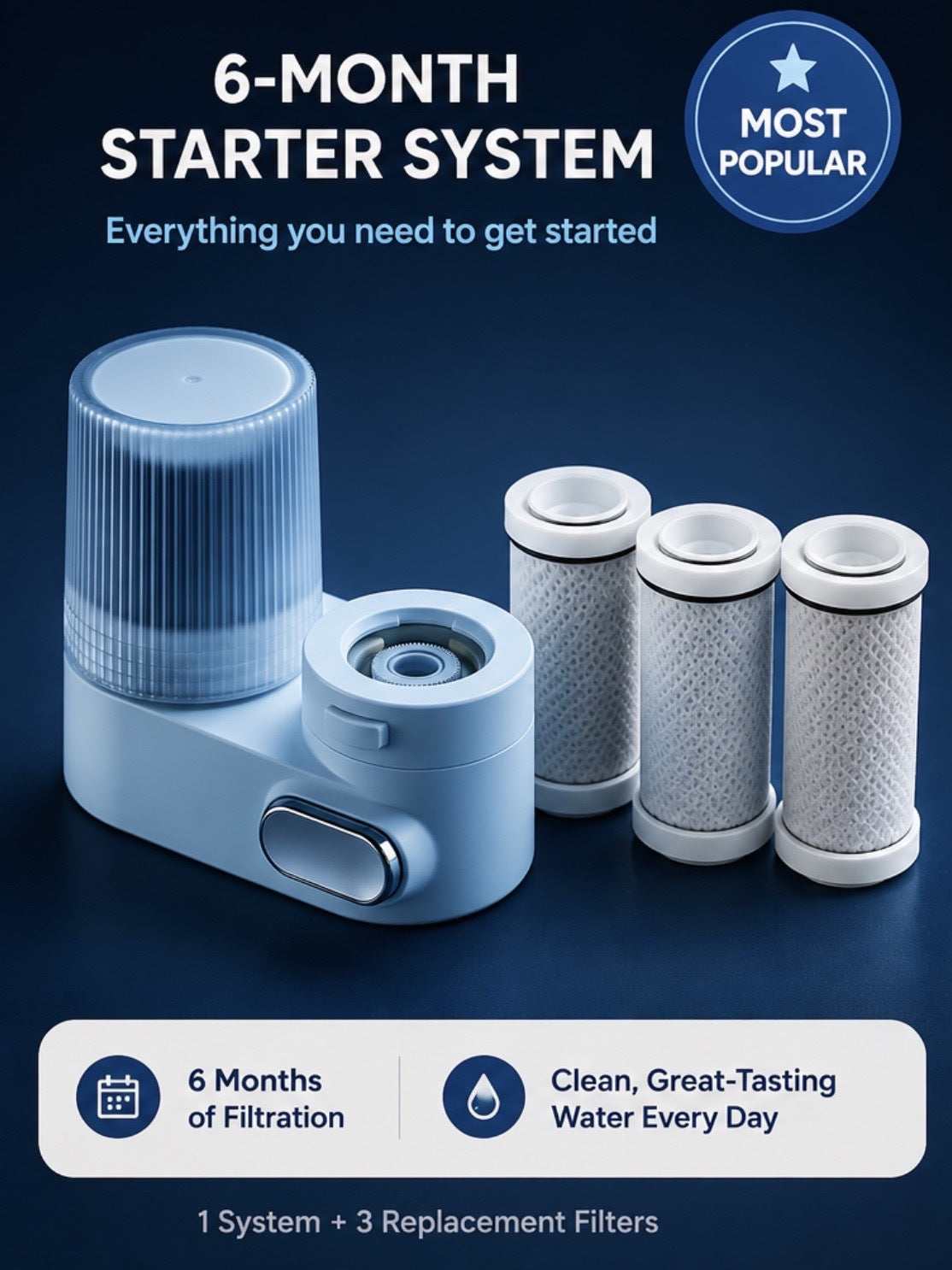 Vitalis Water™ Faucet Filtration System – Free Shipping + 90-Day Money-Back Guarantee